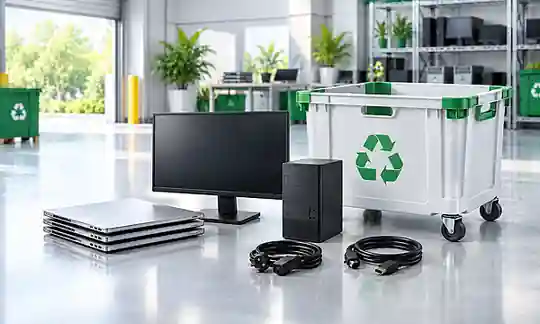 Electronic waste prepared for responsible collection
