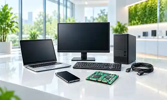 End-of-life electronic equipment ready for responsible recycling