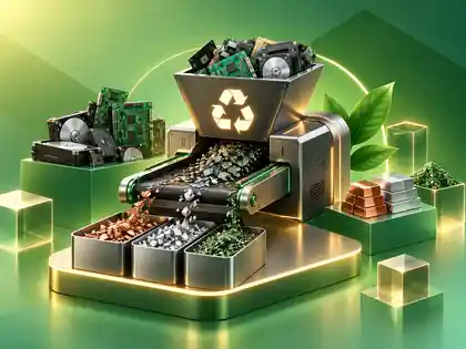 Resource recovery from e-waste and electronic materials